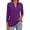 Dark Purple, variant on Womens Polo Shirts Business Casual 3/4 Sleeve Tops V Neck Dressy Work Blouses Office Clothes