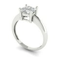 thumbnail image 2 of 1.5 ctw Solitaire Anniversary Ring for Women | Cushion Cut White Sapphire | Hyperallergenic Solid 18K White Gold, 2 of 5