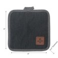 thumbnail image 2 of Support De Pot En Denim Noir Avec Badge En Cuir - Ensemble De 4, 2 of 2
