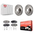 thumbnail image 1 of Transit Auto Front Disc Brake Rotors and Semi-Metallic Pads Kit for Car Honda Civic K8F-100643, 1 of 11