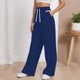 thumbnail image 3 of Sweatpants for Women 2025 Elastic High Waisted Loose Fit Wide Straight Leg Joggers with Pockets Trousers Sweat Pants, 3 of 7