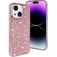 thumbnail image 2 of Compatible with iPhone 15 Bling Diamond Case Glitter for Women 3D Rhinestone Crystal Shiny Sparkly Protective Cover with Electroplate Plating Bumper Luxury Fashion Case Pink, 2 of 14