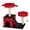 style-1, variant on 26" Gothic Cat Tree, Cat Tower with Spacious Cat Condo, 2 Padded Perches, Spider Toy, Scratching Posts, Scratching Ladder for Large Cats, Red & Black