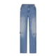 thumbnail image 2 of TaTaai Women Summer High Waist Loose Denim Pants Casual Straight Leg Distressed Design Cotton Blend Soft Breathable Trousers with Pockets Gift, 2 of 8
