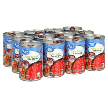 Great Value Petite Diced Tomatoes in Tomato Juice