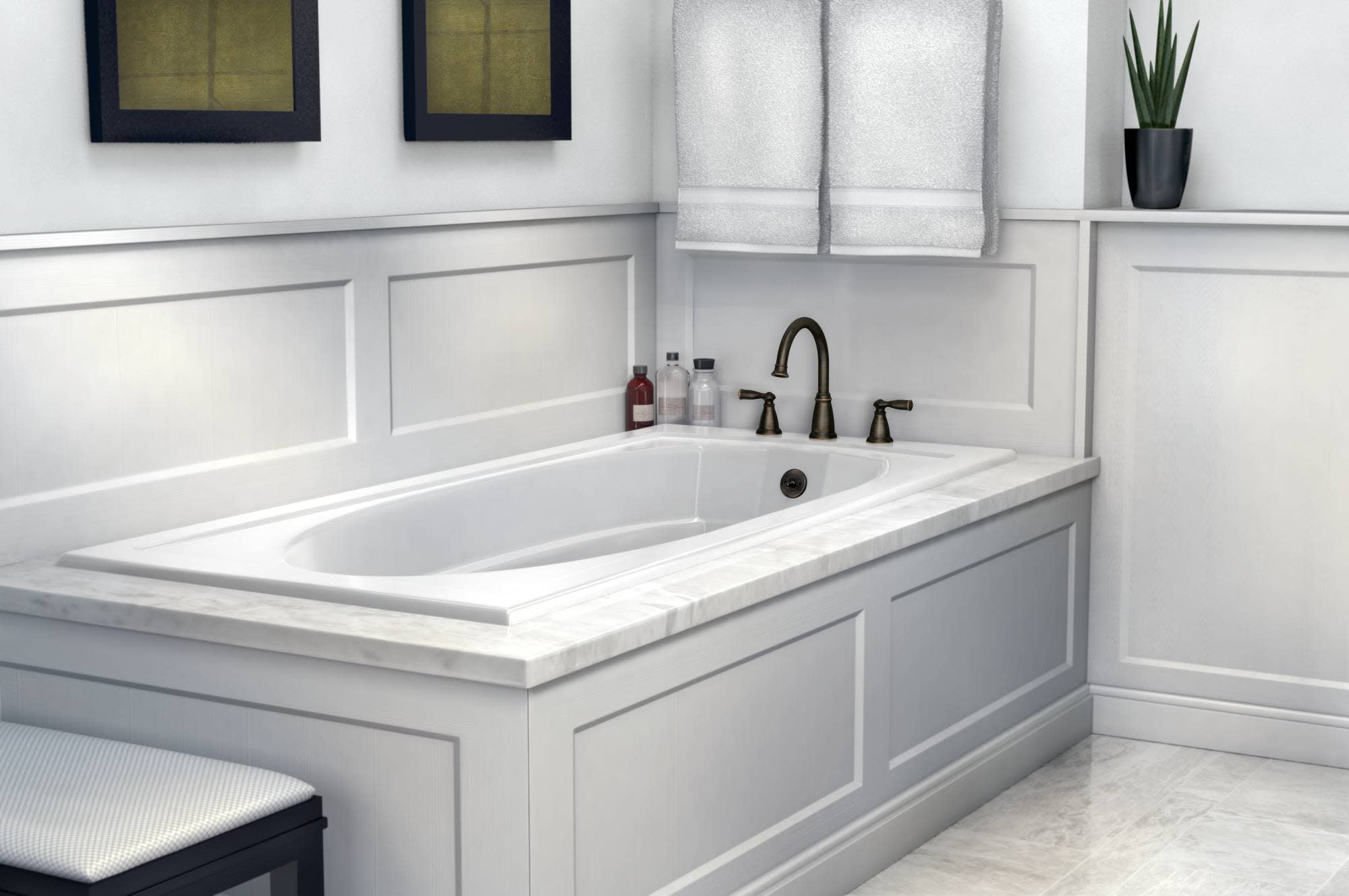 Moen Banbury 86924SRS Tub Faucet 2-Faucet Handle Metal Chrome