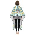 thumbnail image 7 of ZICANCN Hair Cutting Cape for Adults, Cyan Floral Motif Tribal Cape Salon Barber Cape for Hair Stylist Shampoo Capes Waterproof, 55x66 Inches, 7 of 7