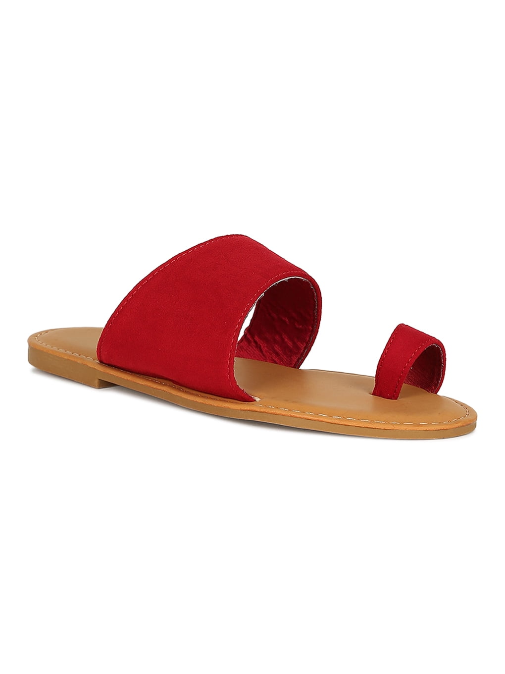 asymmetrical toe ring sandals