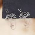 thumbnail image 3 of Punk Human Face Hoop Earrings For Women Retro Abstract Hollow out Statement Flower Metal Fashion Dangle Earring Jewelry, 3 of 5