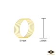 thumbnail image 2 of Gold Metal Rings for Crafts, Macrame Hoops for DIY Wall Hanging Dream Catcher Metal Floral Hoop for Weddings (5 Pieces, 2 Inch), 2 of 5
