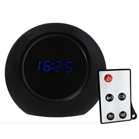 Camera Spy Clock Ankaka A20525 2nd Generation Multifunctional R-C Alarm Clock, Motion Detection Spy DVR with High Resolution & Long Recording Time, Black ()