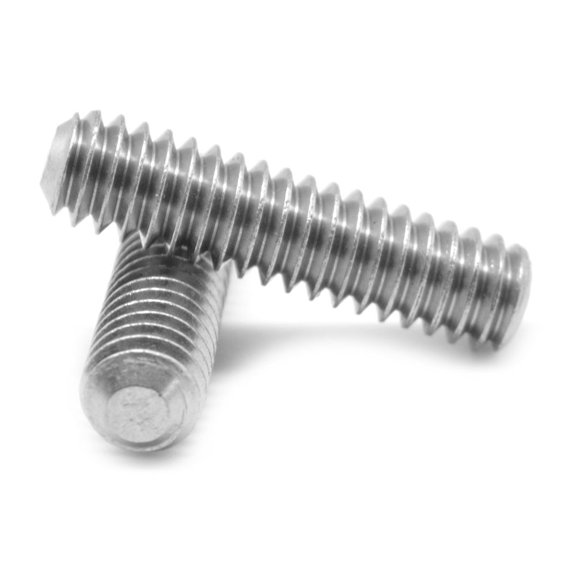 #6-32 x 1/4" Coarse Thread Socket Set Screw Flat Point Stainless Steel 18-8 Pk 2500
