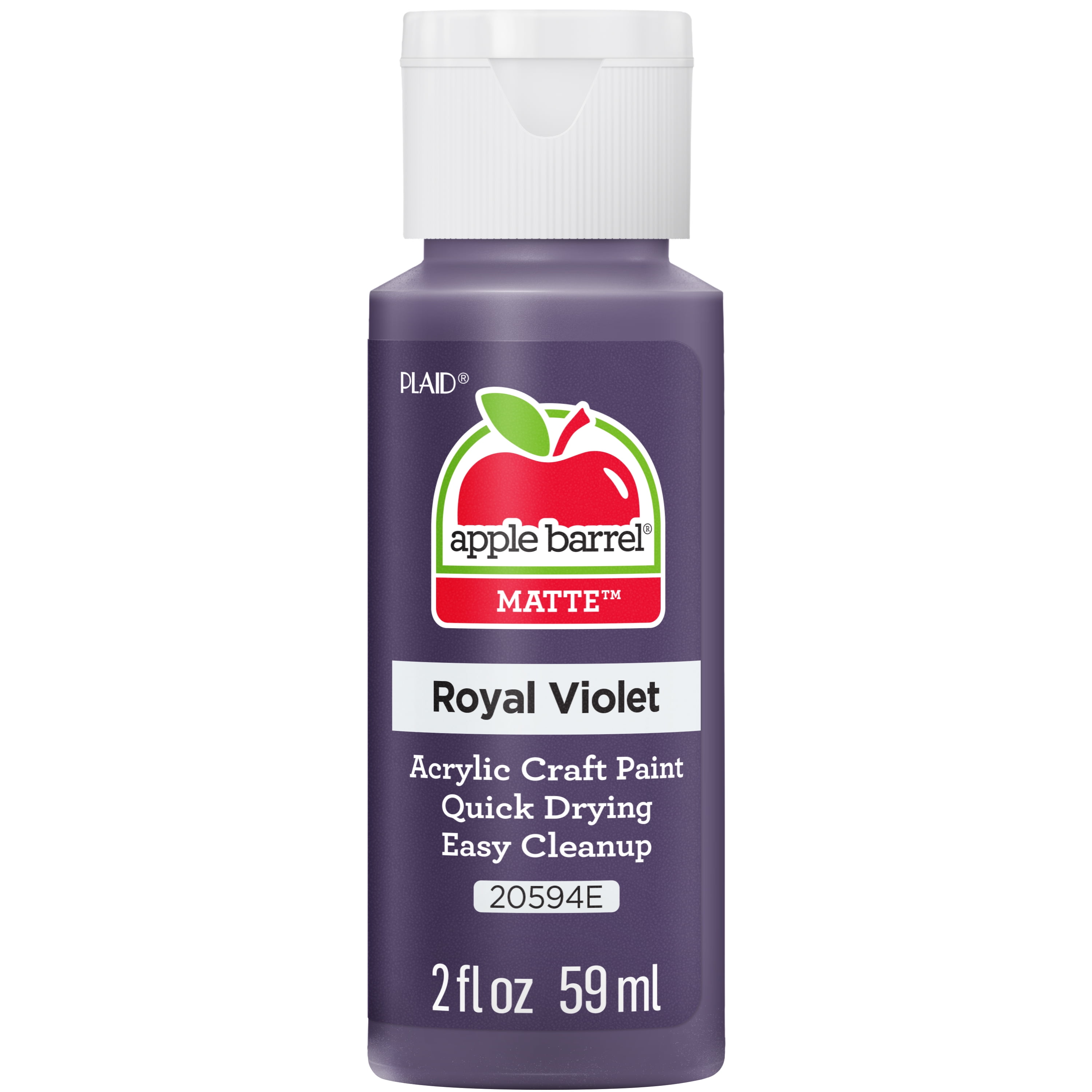 (2 pack) Apple Barrel Acrylic Craft Paint, Matte Finish, Royal Violet, 2 fl oz