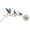 Style C, variant on Rustic Robin Bird Yard Art Decorations with Dandelion Accent, Metal Robins Bird Garden Sculpture for Lawn Patio Flower Bed Walkway