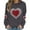 Gray, variant on Stamzod Valentine Sweatshirts for Women Trendy 2025 Heart Printed Long Sleeve Sweat Shirt Cute Crewneck Sweatshirt Women Valentines Tops Dark Gray C XL