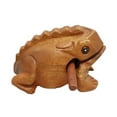 thumbnail image 3 of Carved Croaking Wood Percussion Musical Sound Wood Frog Tone Block Toys About 10x6x6cm, 3 of 7