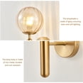 thumbnail image 3 of Lámpara de pared Apliques de pared modernos Pantalla de cristal de globo Lámpara de pared interior del hogar para sala de estar Dormitorio Pasillo Accesorio de luz Luz de pasillo en forma de bola (bom Romacci lámpara de pared, 3 of 7