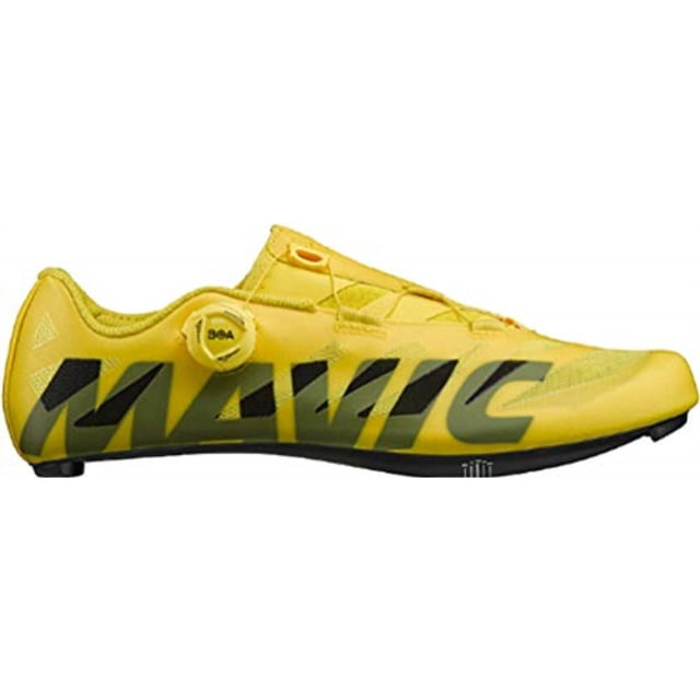 yellow cycling shoes