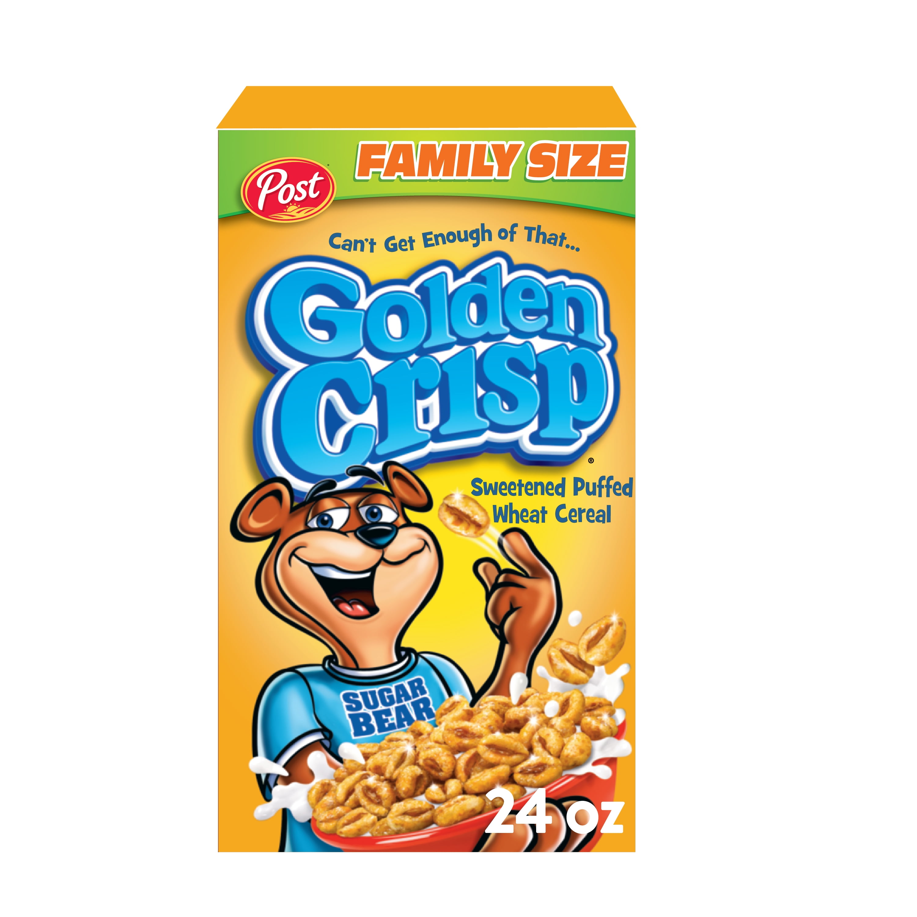 Post Golden Crisp Breakfast Cereal, Breakfast Snacks, Sweetened Wheat