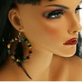 thumbnail image 4 of Mi Amore Feather Accent Dangle-Earrings Silver-Tone/Multicolor, 4 of 4