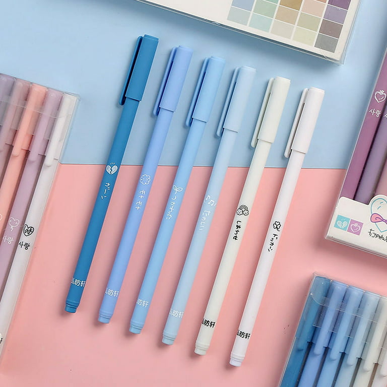 Morandi Gel Pens Set Multi Cute Gel Pen Kawaii Highlighter Glitter Office  &School Writing Drawing Art Supplies Stationery - AliExpress