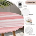 thumbnail image 6 of Pink Ombre Fitted Tablecloth with Elastic Edged, Round Table Cloth for Dining Table, Modern Abstract Art Farmhouse Waterproof Oil Proof Table Cover for Indoor Outdoor 45"-54", 6 of 8