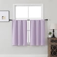 thumbnail image 2 of MKHILL Vela Lavender Blackout Tier Curtains 36 Inch Length 2 Panels, Thermal Insulated Room Darkening Rod Pocket Small Cafe Curtains for Kitchen Bathroom Camper RV, Each 30"W x 36"L, 2 of 10