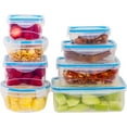 16 Pcs Plastic Food Storage Containers Set With Air Tight Locking Lids