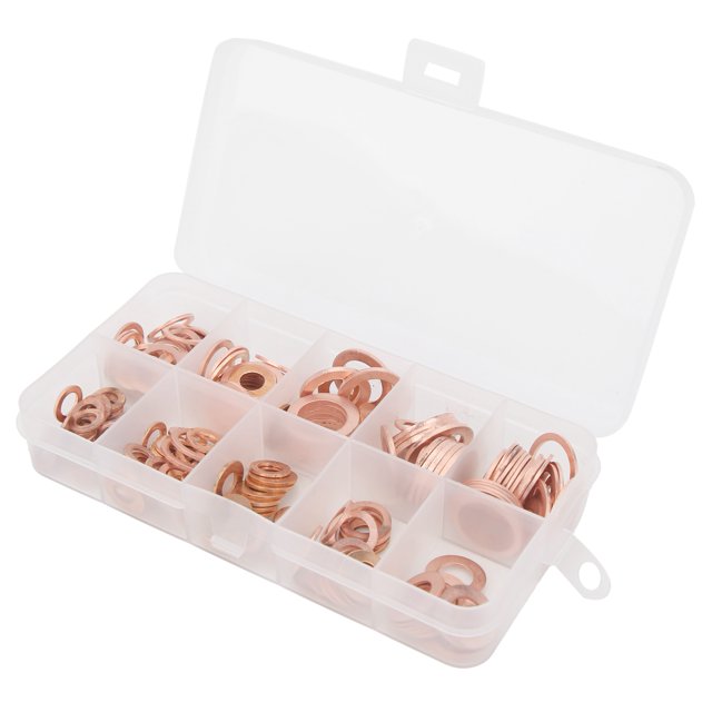 Red Copper Washer, Ultra High Temperature Resistant Melting Point Up To 1083 Degrees Celsius Gasket O Ring For Gasket Sealing