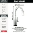 thumbnail image 7 of Delta 9191Tl-Dst Monrovia 1.8 GPM Single Hole Pull Down Touchless Kitchen Faucet -, 7 of 7