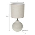 thumbnail image 2 of Ceramic Table Lamp With Shade Amishi Ivory, 2 of 3