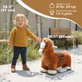 thumbnail image 3 of Qaba Ride on Toy, 6V Battery Powered Electric Ride on Horse, Brown, 3 of 10
