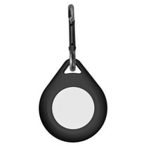 YiJuHui 1pcs Anti-lost Airtag Protective Case with Strap, Durable Soft Liquid Silicone Cover, Sweat-Proof GPS Tracker Holder for Keys & Bags A