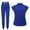 Blue., variant on Women Nures Uniform,2 Piece Work Outfits Set,Nurse Work Wear Uniform Clinical Care Work Outfit Set