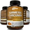 NutriFlair Turmeric Curcumin with Black Pepper Supplement for Joint Muscle Pain Relief 120 Capsules