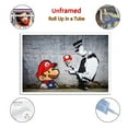 thumbnail image 2 of Banksy Graffiti Art Mario And The Cop Posters Art Print Wall Photo Paint Poster Hanging Picture Family Bedroom Decor Gift 24x36inch(60x90cm), 2 of 6