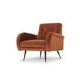 thumbnail image 2 of Nuevo Fabric and Metal Occasional Chair in Matte Rust Orange and Matte Black, 2 of 5