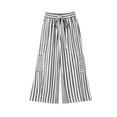 thumbnail image 5 of Atogsazn Womens Striped Wide Leg Pants Dessy Casual Baggy Loose Fit Pant with Drawstring Trouser Summer Black XXL Fashion, 5 of 8