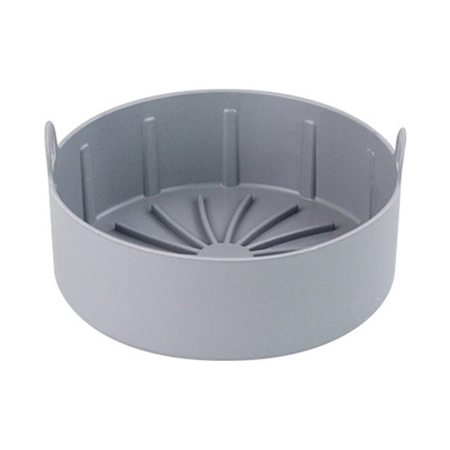 Graflsoa Non-Stick Silicone Air Fryer Grill Tray - 19cm Round, Heat-Resistant & Easy Clean, Gray