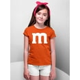 thumbnail image 3 of M Letter Funny Halloween Team Costume Youth T-shirt, Youth M, Orange, 3 of 5