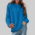 thumbnail image 2 of Futezty Crewneck Sweatshirts Women Trendy Casual Long Sleeve Tops Cute Teen Girls Crew Neck Sweatshirt Sweaters 2024, 2 of 5