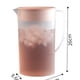 thumbnail image 2 of Jarra de Agua de Plástico - Con Tapa, Resistente al Frío/Calor, Marcas Medidoras - Para Almacenar Limonada, Zumo y Bebidas, 2 of 4