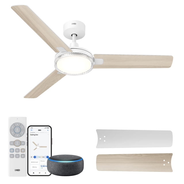 Ventilador de techo Dreo Smart 132 cm con luz de 12 velocidades blanco