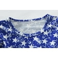 thumbnail image 4 of DDSOL Toddler Girls Dresses American Flag Sundresses Ruffle Sleeves One-Piece Blue 2T, 4 of 7