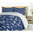 thumbnail image 4 of Ambesonne Navy Blue Duvet Cover Sets, Grunge Anchor Ship, 2-King, Blue White, 4 of 6