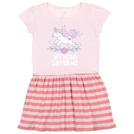 

Inktastic My Mimi Loves Me Unicorn Gift Toddler Girl Dress