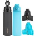 thumbnail image 1 of Botella de agua plegable TakeToday de 620 ml, 2 unidades, sin BPA, 1 of 8