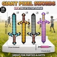 thumbnail image 7 of JESTAR 16PCS Pixel Miner Crafting Inflatable Sword Set, Colorful Balloon Swords with Hand Pump, Party Favor Props for Birthday Events, Theme Parties & Celebrations, 7 of 7