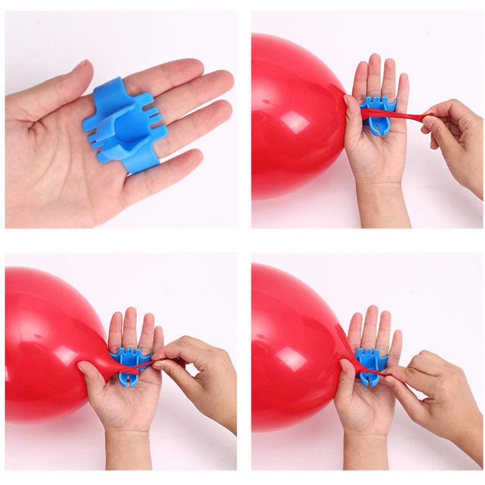 5/6pcs/set Plastic Balloon Colorful Knotting Tool, Easy Tie & Seal Latex  Balloons Without Finger Pain, Party Supplies Balloon Tie Tool