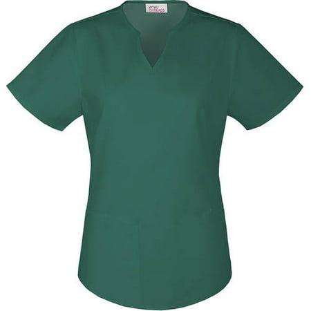 Vital Threads Women's Core Essentials Split V-Neck Scrub Top